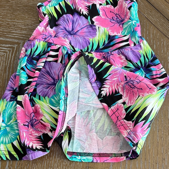 The Children's Place Tropical Floral Dress - Pink, Green, Black - Picture 5 of 8